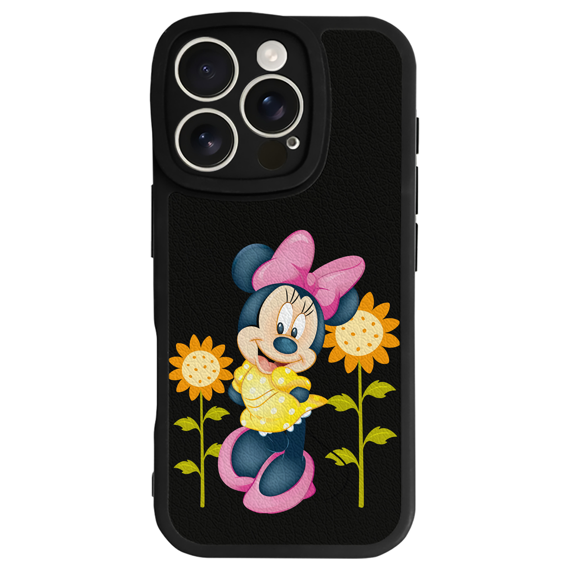 （画像用） ミッキーマウス Mickey Mouse 【iPhone 16シリーズ対応】シリコンスマホケース（レザー調） 材質：シリコン